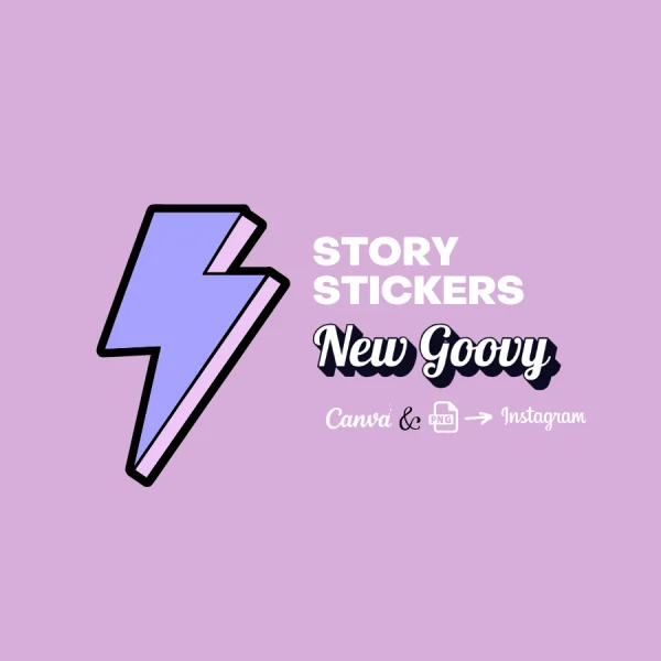 preview Story Stickers New Groovy edit on canva to instagram