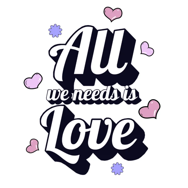 All we needs is Love preview Story Stickers New Groovy edit on canva to instagram